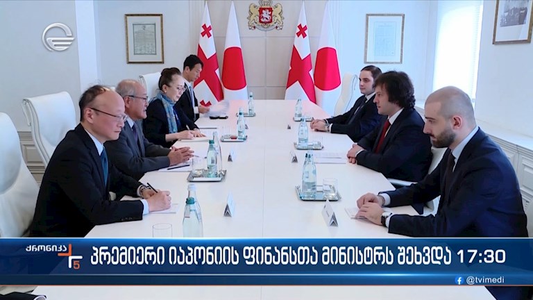 პრემიერი იაპონიის ფინანსთა მინისტრს შეხვდა 
