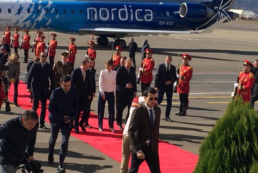 ესტონეთის პრეზიდენტის ჩამოსვლა