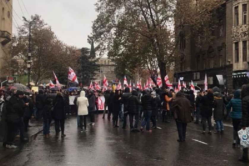 აქცია რუსთაველზე