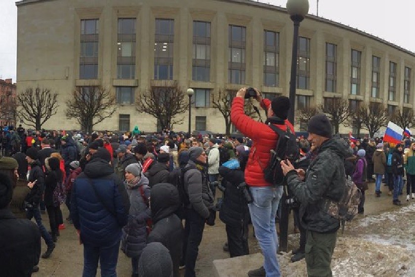 აქცია პეტერბურგში,
რუსეთი