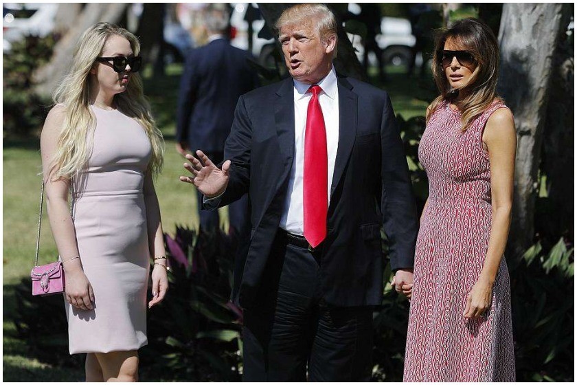 დონალდ, მელანია და
ტიფანი ტრამპები