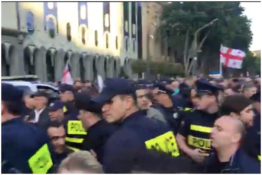 აქცია რუსთაველზე