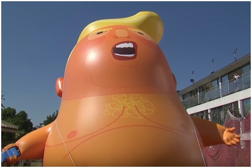 საჰაერო ბურთი ტრამპის 
გამოსახულებით