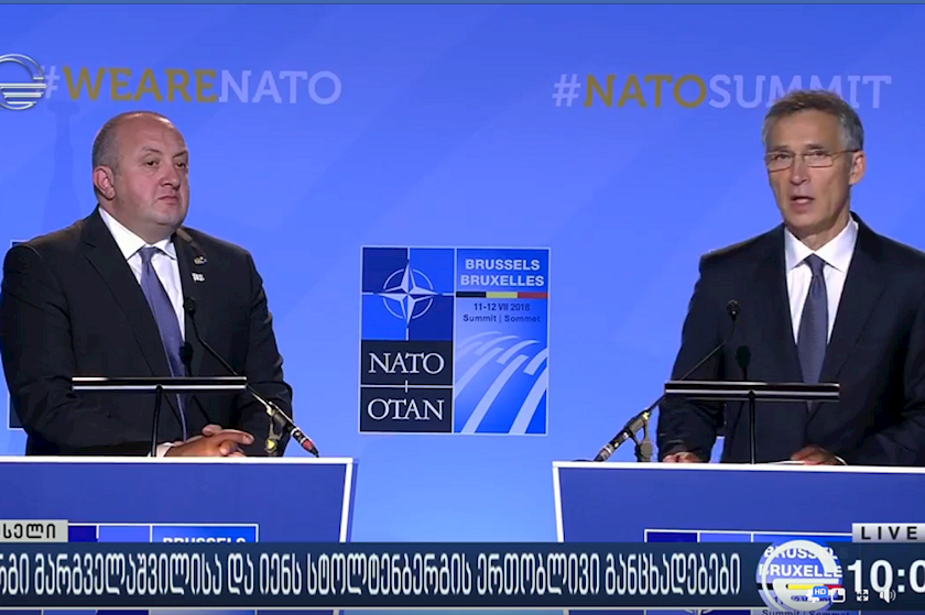 გიორგი მარგველაშვილი და იენს სტოლტენბერგი