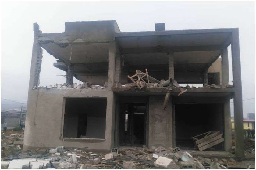 დიღომში სახლი აფეთქდა