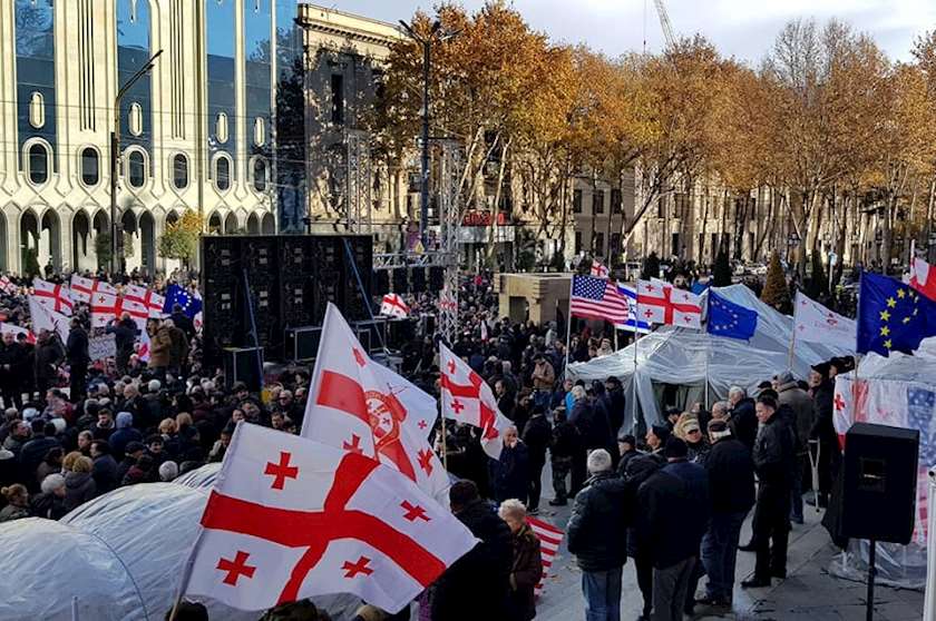 აქცია რუსთაველზე