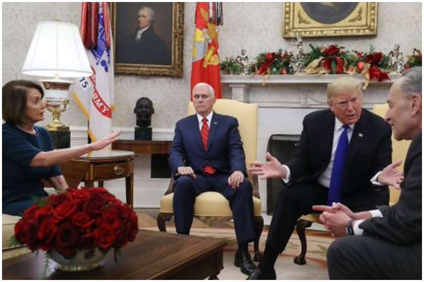 ნენსი პელოსი მაიკ პენსი დონალდ ტრამპი ჩაკ შუმერი