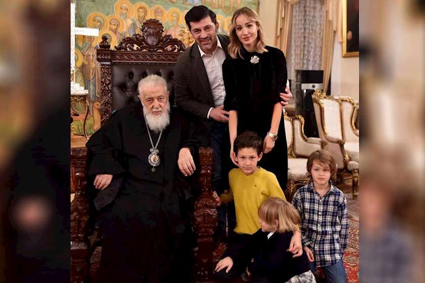 ილია მეორე, კახა კალაძე და მისი ოჯახი