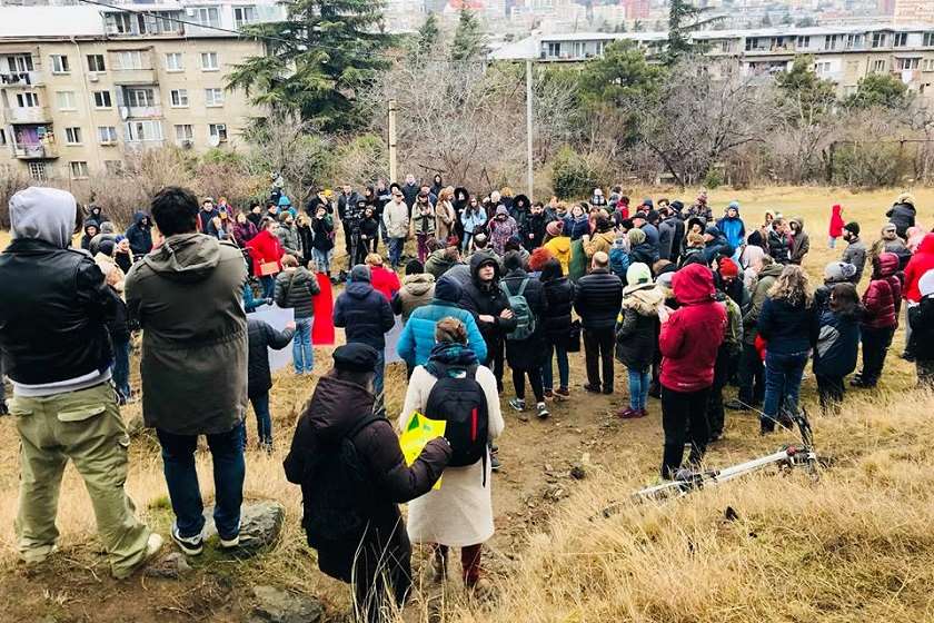 საპროტესტო აქცია მაღლივთან