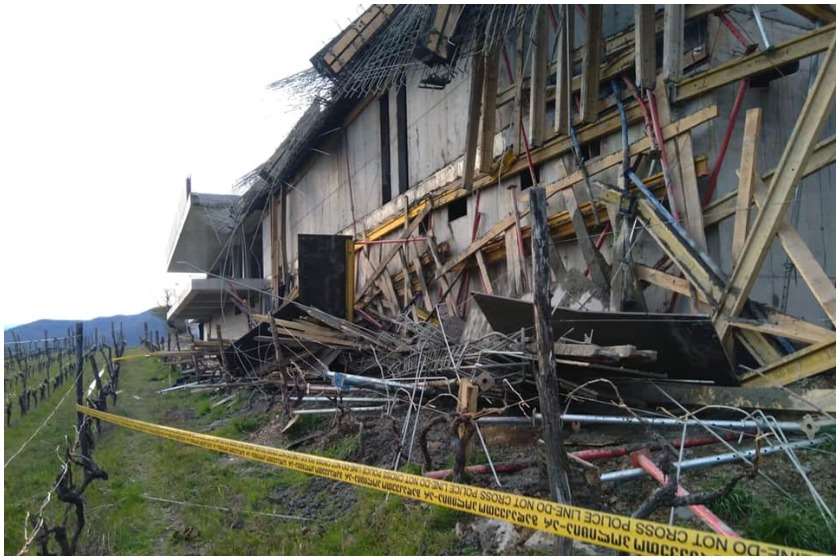 შენობის კონსტრუქციის ჩამონგრევა