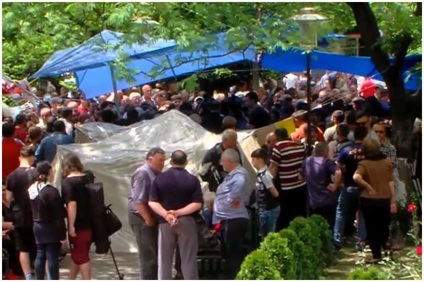 ჭიათურელი მაღაროელების პროტესტი