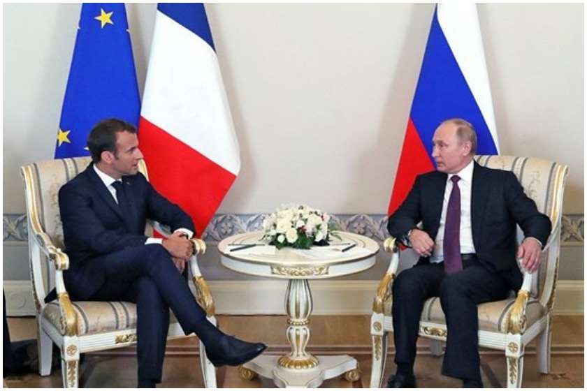 ვლადიმერ პუტინი ემანუელ მაკრონი