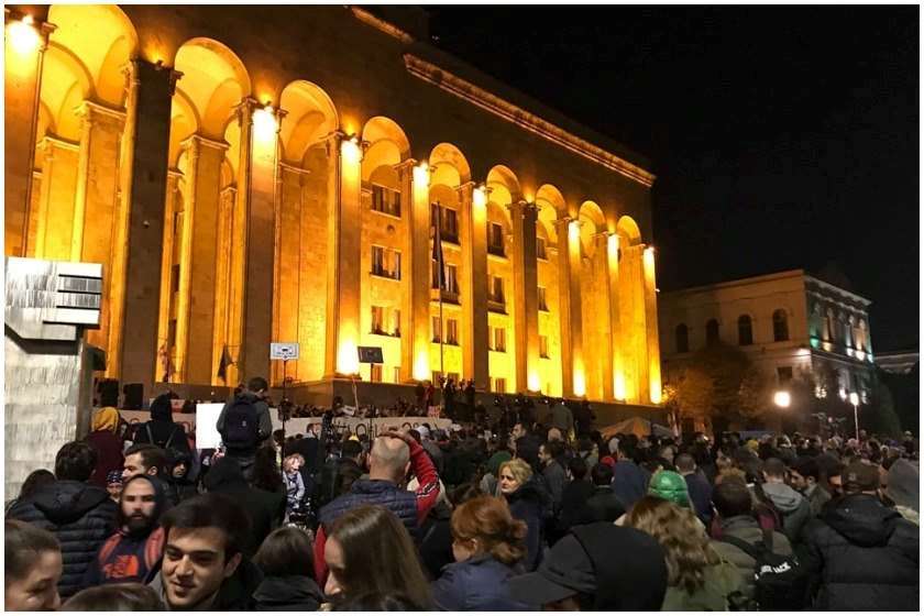 აქცია რუსთაველზე