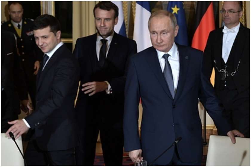 ვოლოდიმირ ზელენსკი
ემანუელ მაკრონი
ვლადიმერ პუტინი