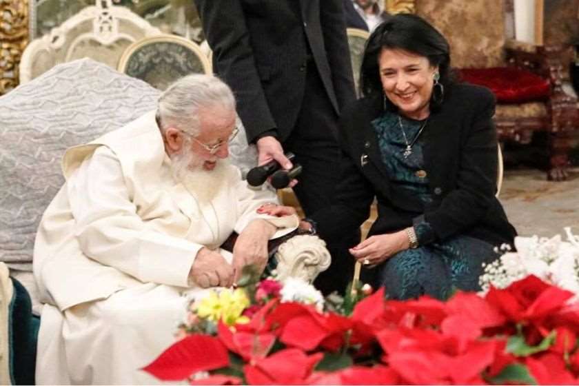 ილია მეორე და სალომე ზურაბიშვილი