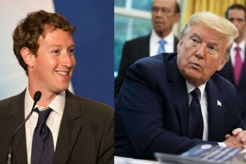 მარკ ცუკერბერგი და დონალდ ტრამპი