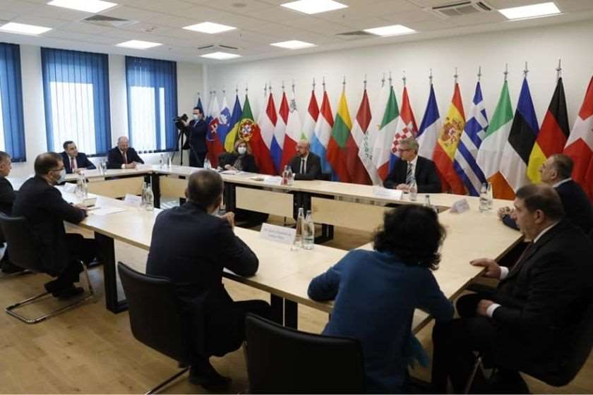 შარლ მიშელის შეხვედრა ოპოზიციის წევრებთან