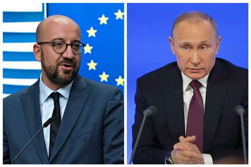 შარლ მიშელი და ვლადიმერ პუტინი