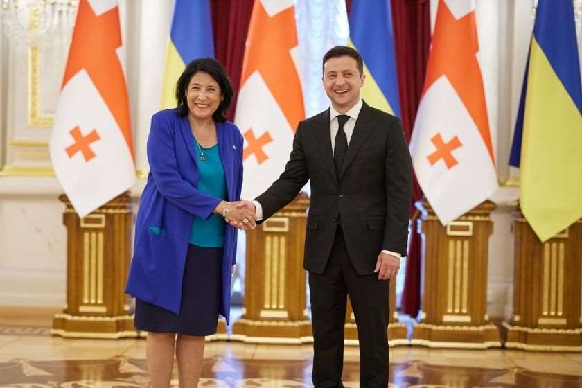 სალომე ზურაბიშვილი და ვოლოდიმირ ზელენსკი