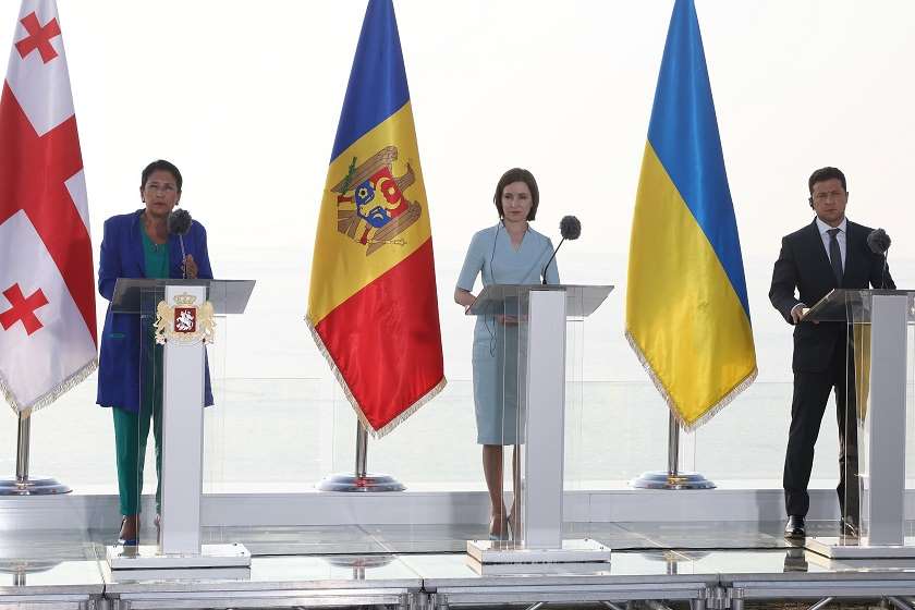 სალომე ზურაბიშვილი, მაია სანდუ და ვოლოდიმირ ზელენსკი