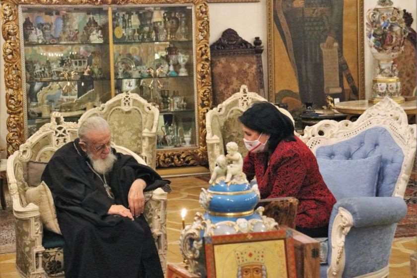 სალომე ზურაბიშვილი ილია მეორე