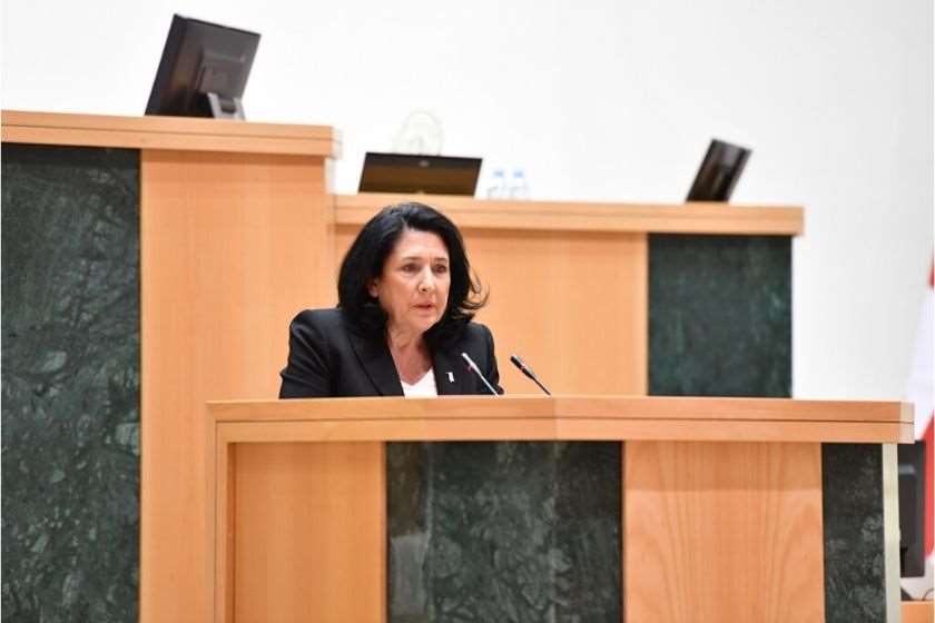 სალომე  ზურაბიშვილი პარლამენტი