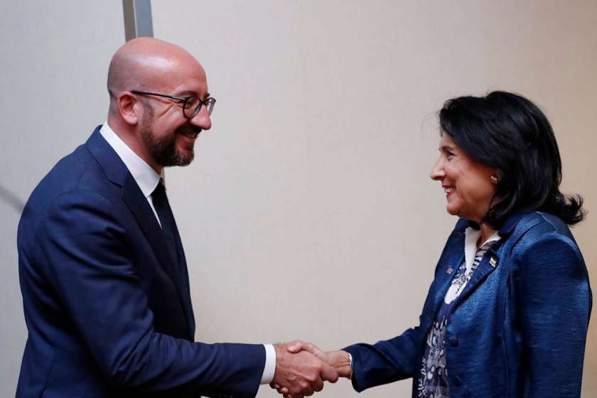 შარლ მიშელი და სალომე ზურაბიშვილი