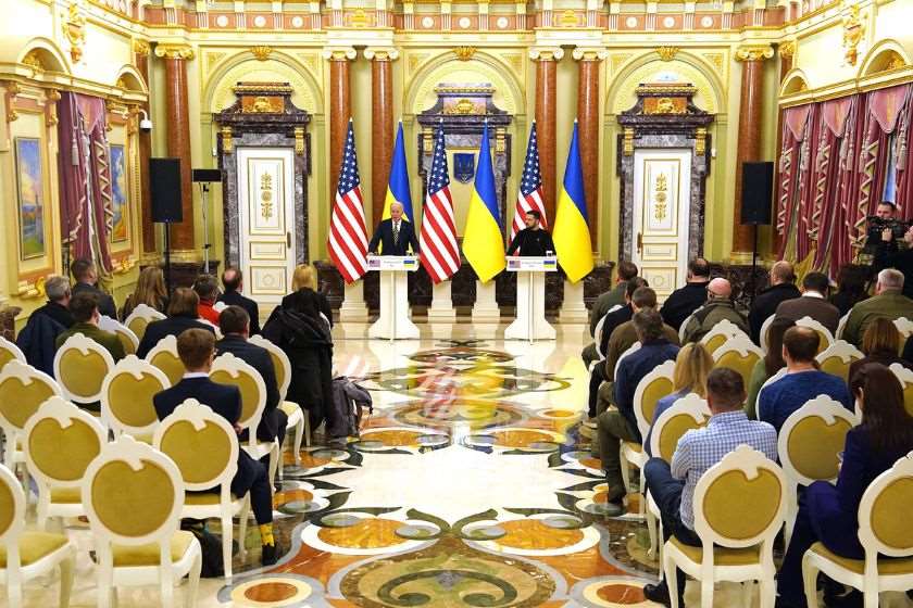 ჯო ბაიდენი და ვოლოდიმირ ზელენსკი კიევი