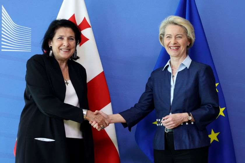 სალომე ზურაბიშვილი და ურსულა ფონ დერ ლაიენი