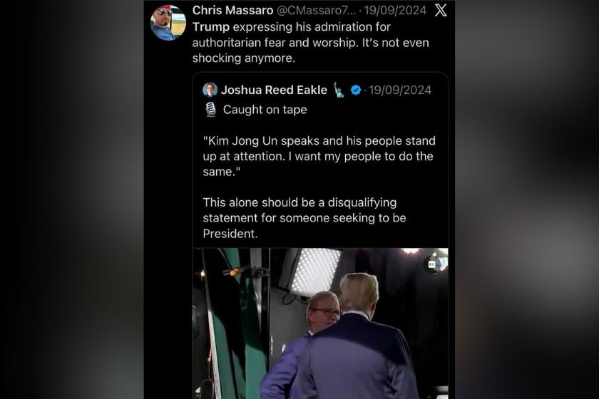 კრის მასარო, რომელმაც „ფოქს ნიუსზე“ რადიკალური ოპოზიციის მხარდამჭერი სტატია გამოაქვეყნა, პრეზიდენტ ტრამპის სიძულვილით გამოირჩევა - „ტრამპს მოსწონს თაყვანისცემა და ავტორიტარული შიში, ეს უფრო მეტია, ვიდრე შოკი“