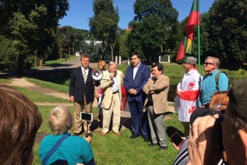 სააკაშვილი ლიტვაში აგვისტოს ომისადმი
მიძღვნილ ღონისძიებაზე