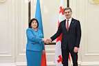 Mikheil Kavelashvili Sahiba Gafarova
